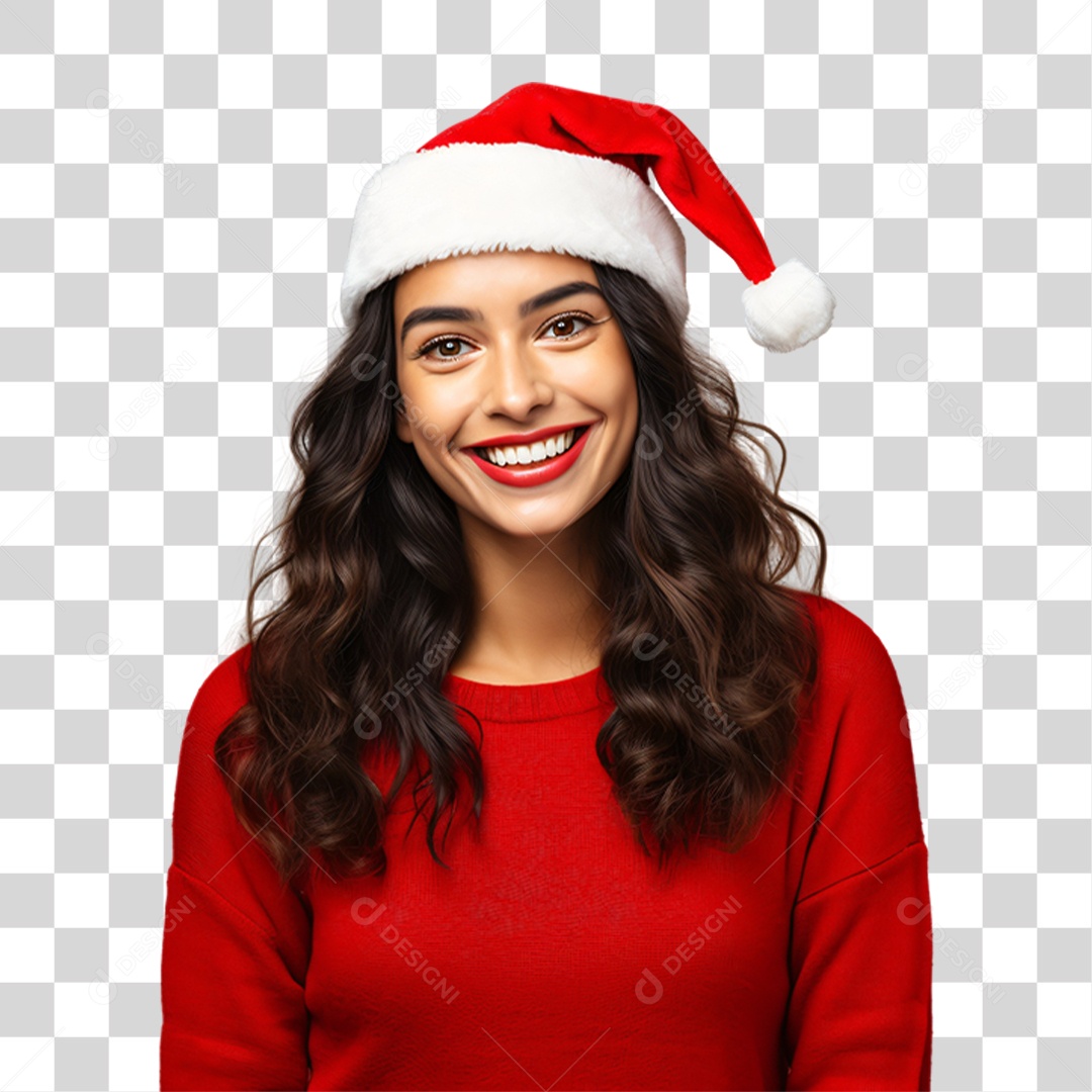 Mulher Vestida Para o Natal PNG Transparente