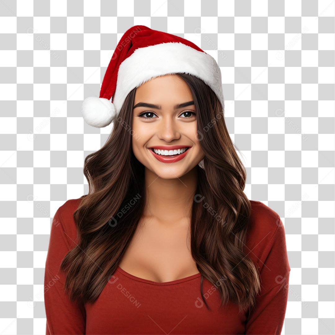 Mulher Vestida Para o Natal PNG Transparente