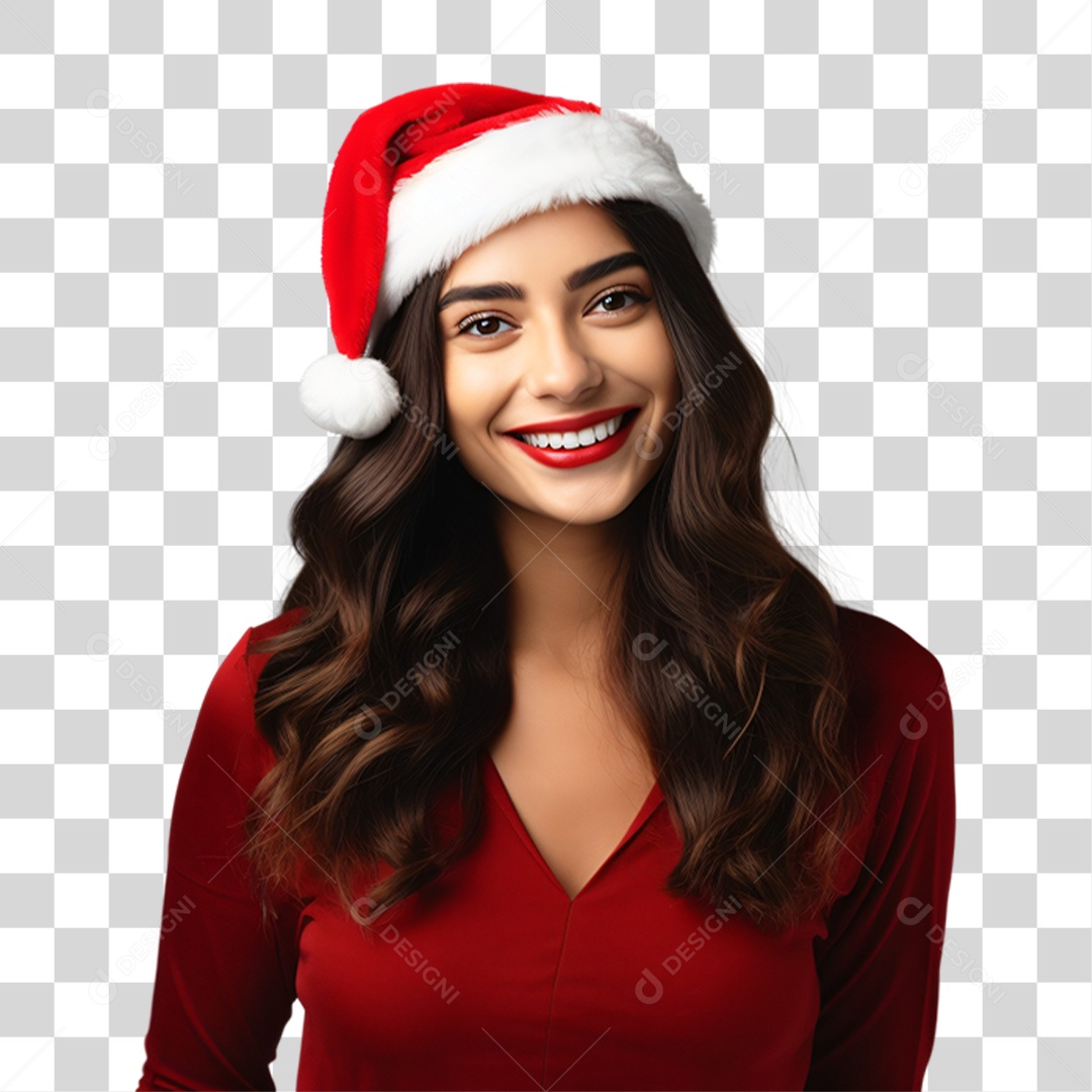 Mulher Vestida Para o Natal PNG Transparente