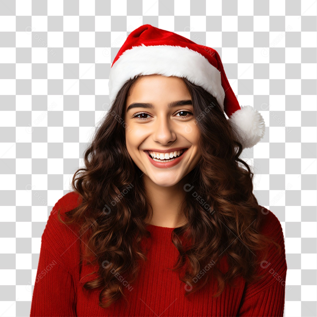 Mulher Vestida Para o Natal PNG Transparente