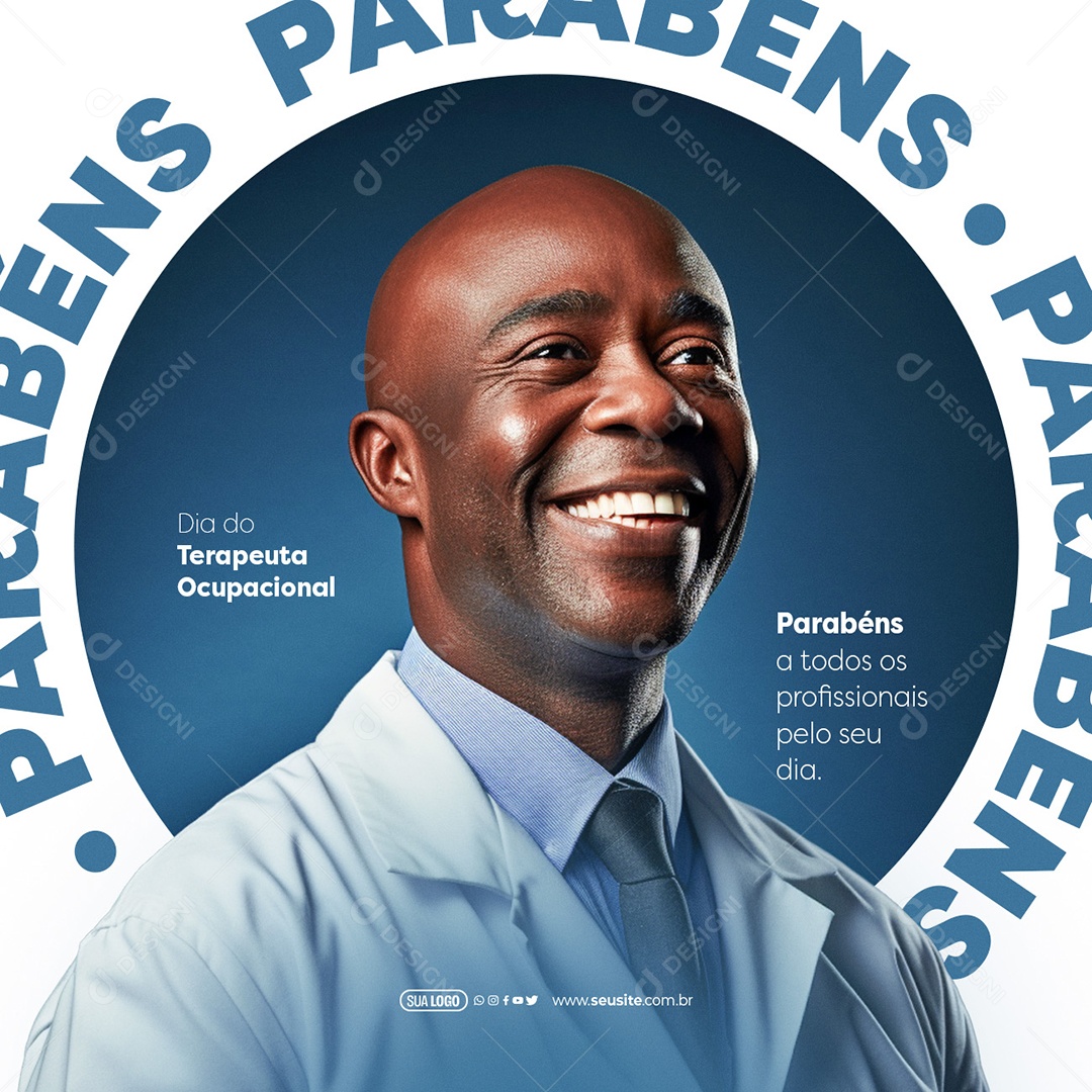 Dia Nacional da Fisioterapeuta 13 de Outubro Parabéns a todos os Profissionais Social Media PSD Editável