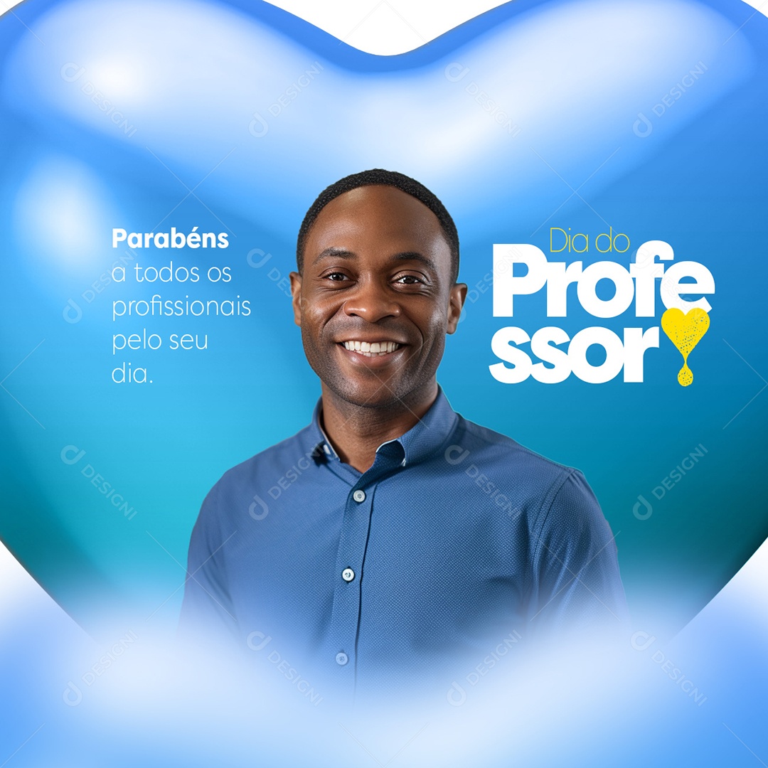 Dia Do Professor 15 de Outubro Parabéns a todos os Profissionais Social Media PSD Editável