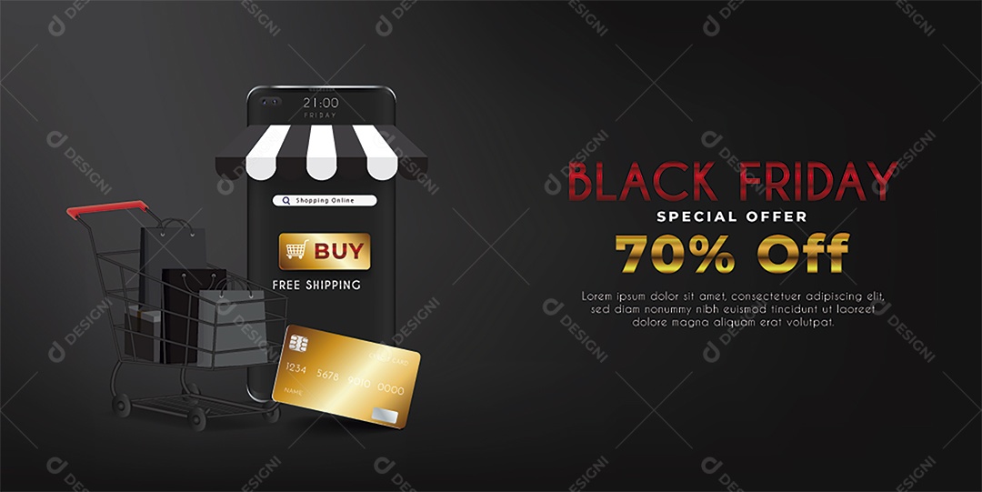 Black Friday Ilustração EPS Editável