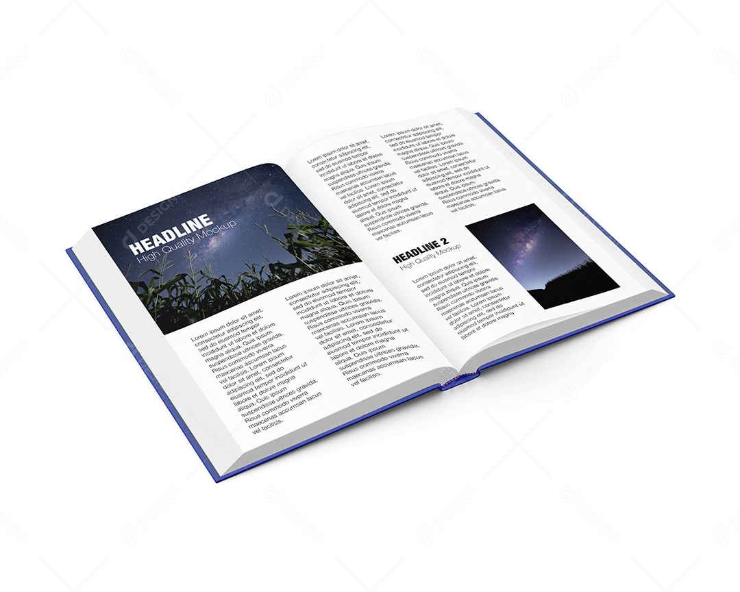 Mockup De Livro Aberto PSD Editável