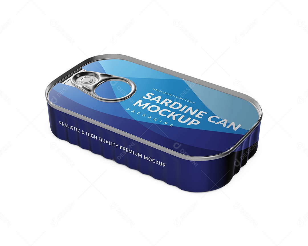 Lata De Sardinha Mockup PSD Editável