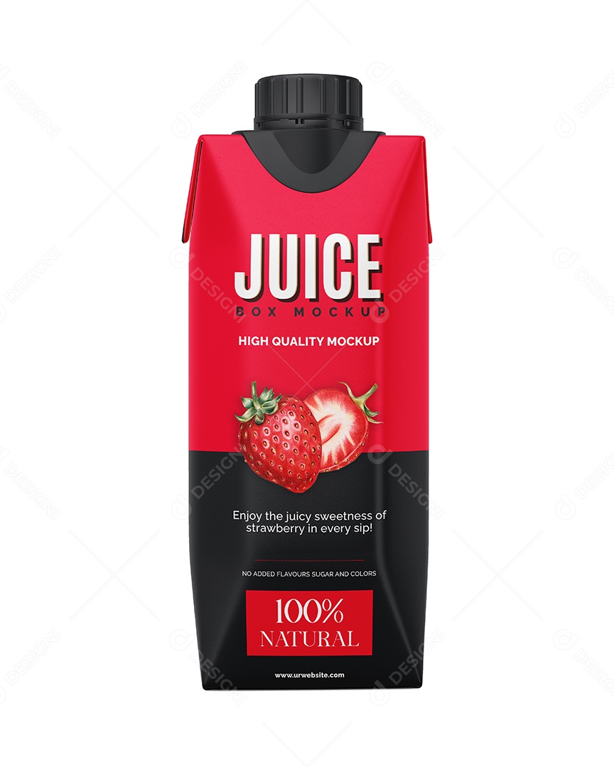 Mockup Caixa De Suco PSD Editável