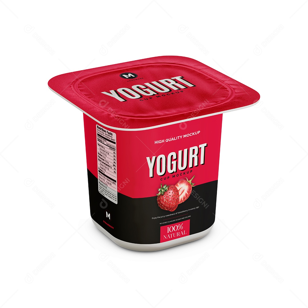 Mockup Copo Iogurte PSD Editável