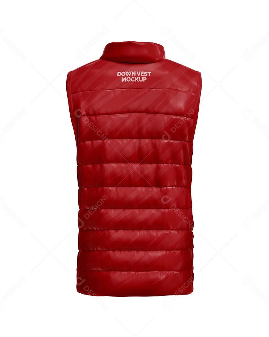 Vista De Costa do Colete Mockup PSD Editável