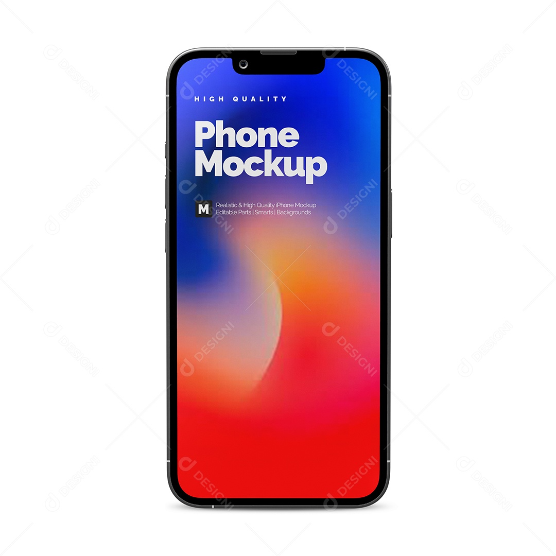 Mockup Aparelho Eletrônico Phone Frente PSD Editável