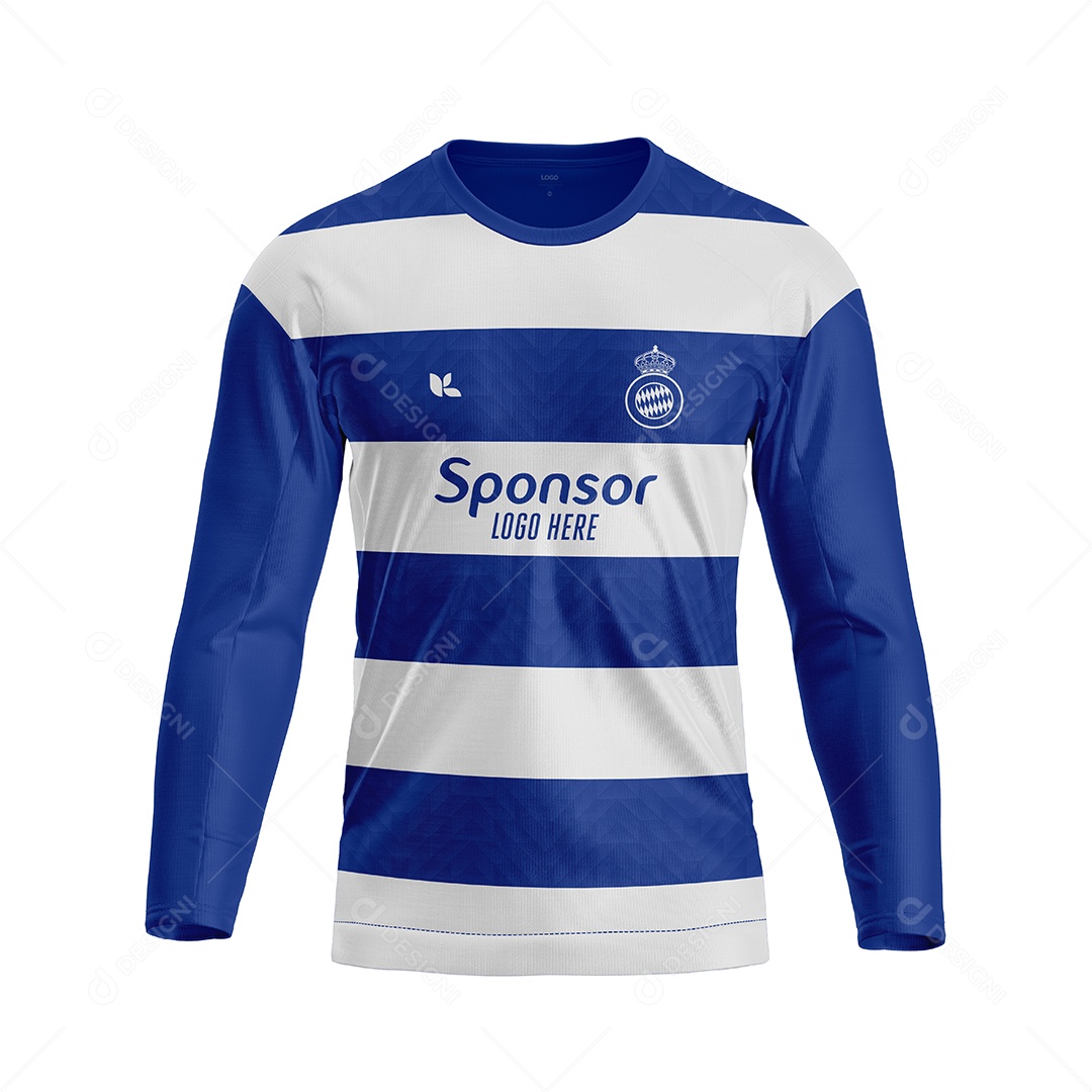 Camiseta Vista De Frente Manga Comprida PSD Editável Mockup