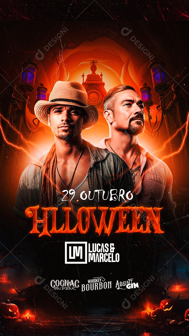 Story Flyer Halloween Lucas & Marcelo Social Media PSD Editável