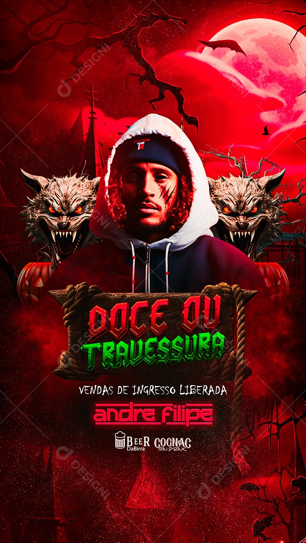 Story Flyer Halloween Doce ou Travessura Andre Filipe Social Media PSD Editável