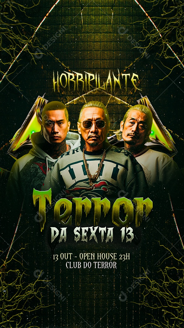 Story Flyer Halloween Horripilante Terror Da Sexta 13 Social Media PSD Editável