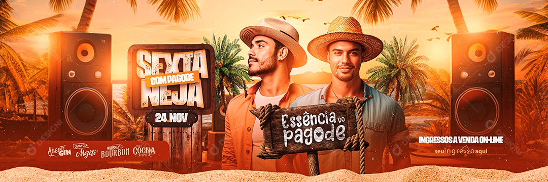 Carrossel Flyer Sextaneja com Pagode Essência do Pagode Social Media PSD Editável