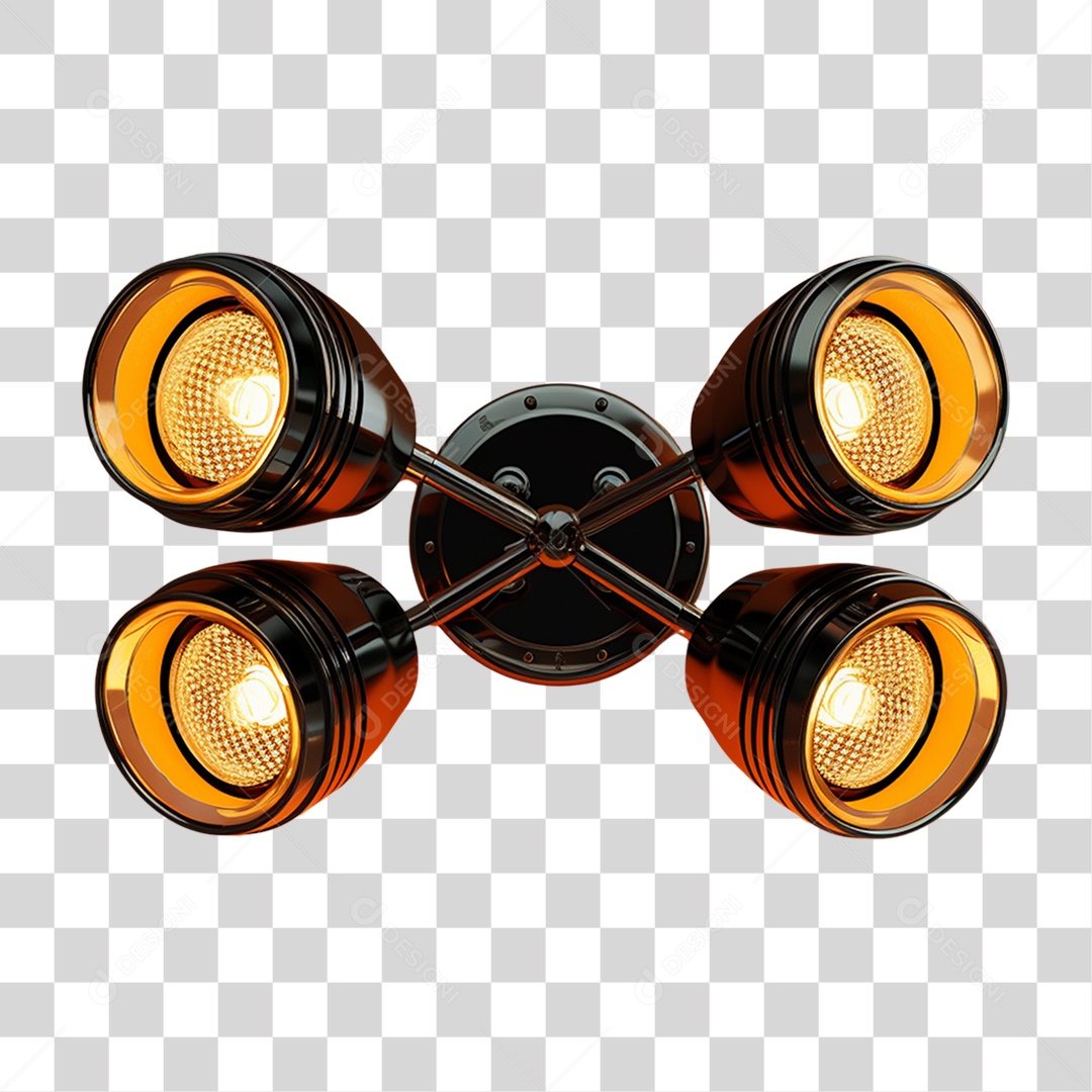 Luzes Focos Metal Refletores PNG Transparente