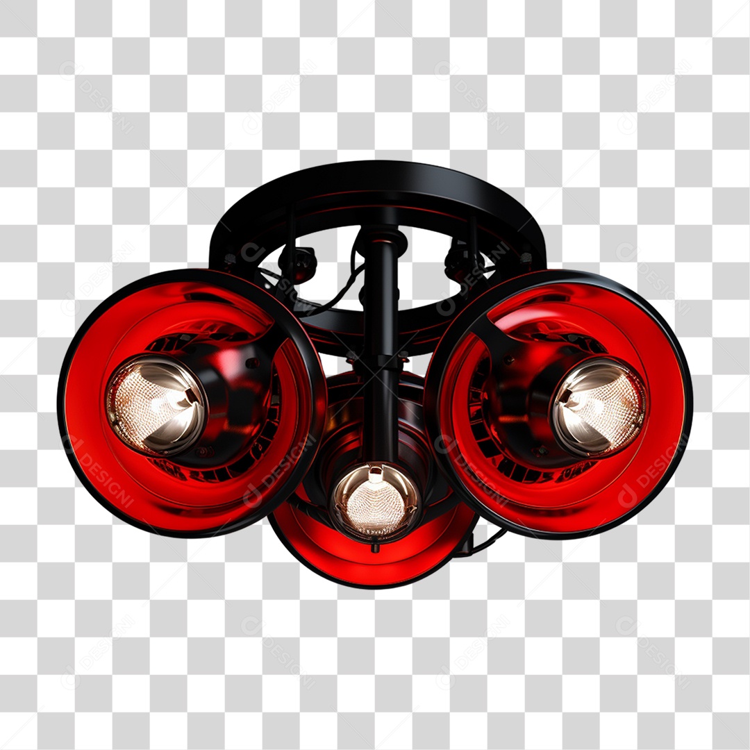 Transparent PNG Reflective Metal Spotlights