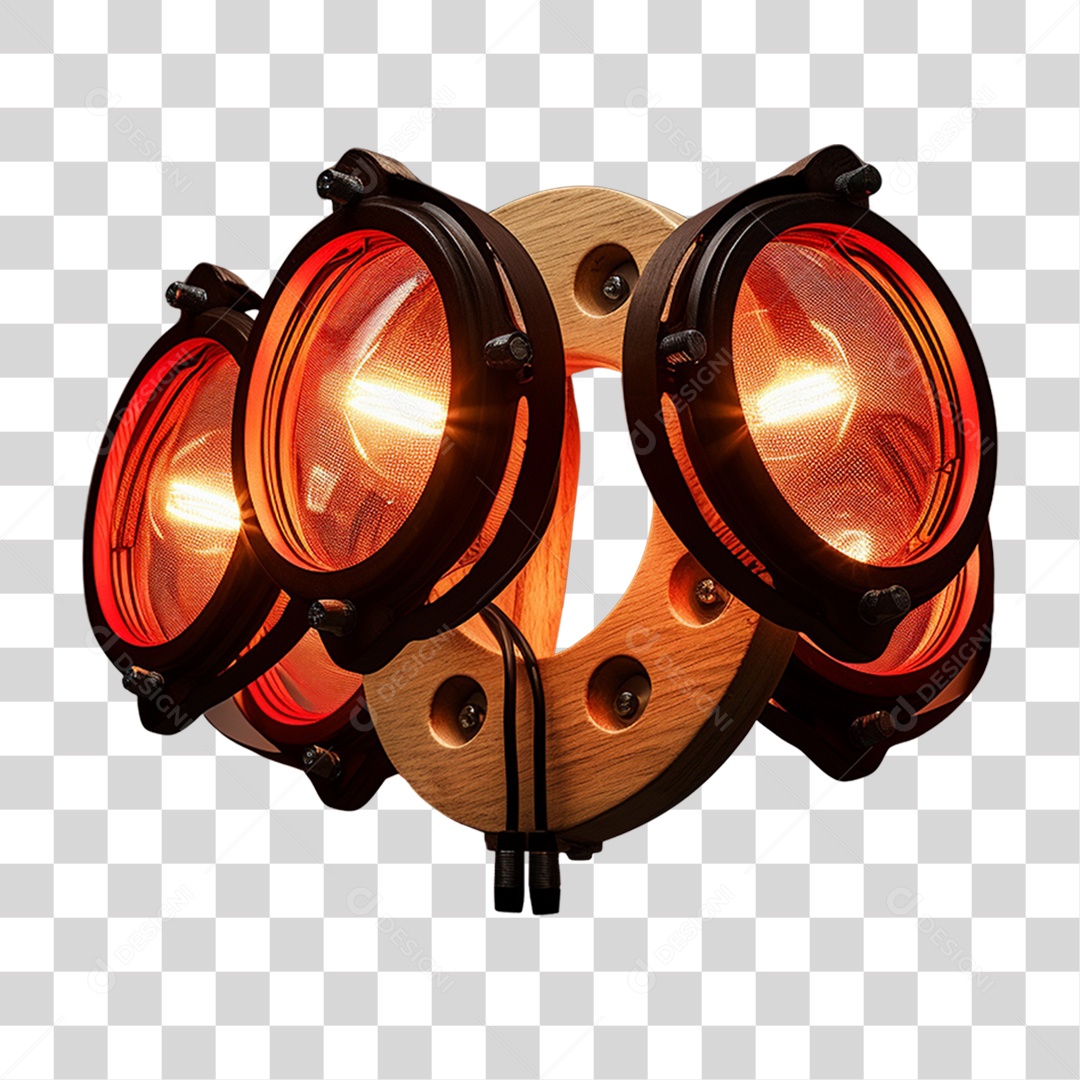 Transparent PNG Reflective Metal Spotlights