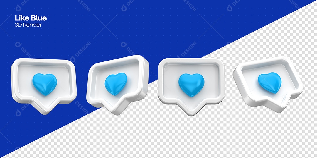 Elemento 3D Emojis de Likes Apoio a Conscientização de Novembro Azul para Composição PSD