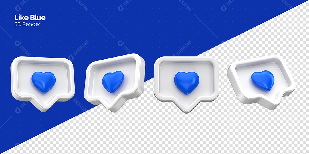 Elemento 3D Emojis de Likes Apoio a Conscientização de Novembro Azul para Composição PSD