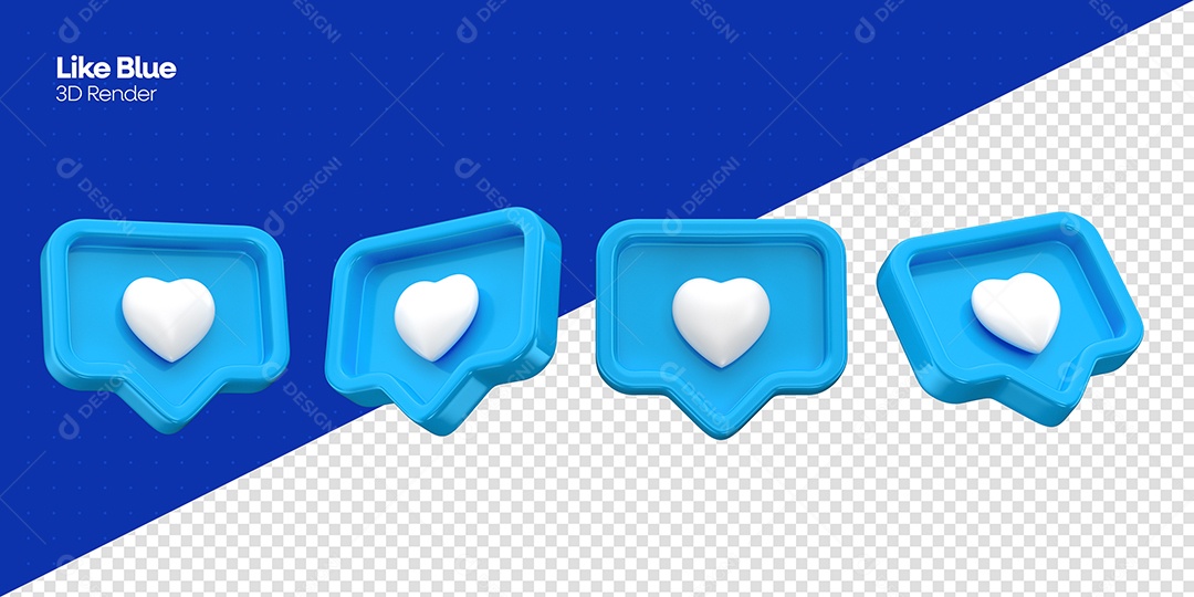 Emojis de Likes Apoio a Conscientização de Novembro Azul Elemento 3D para Composição PSD