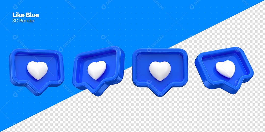 Emojis de Likes Apoio a Conscientização de Novembro Azul Elemento 3D para Composição PSD