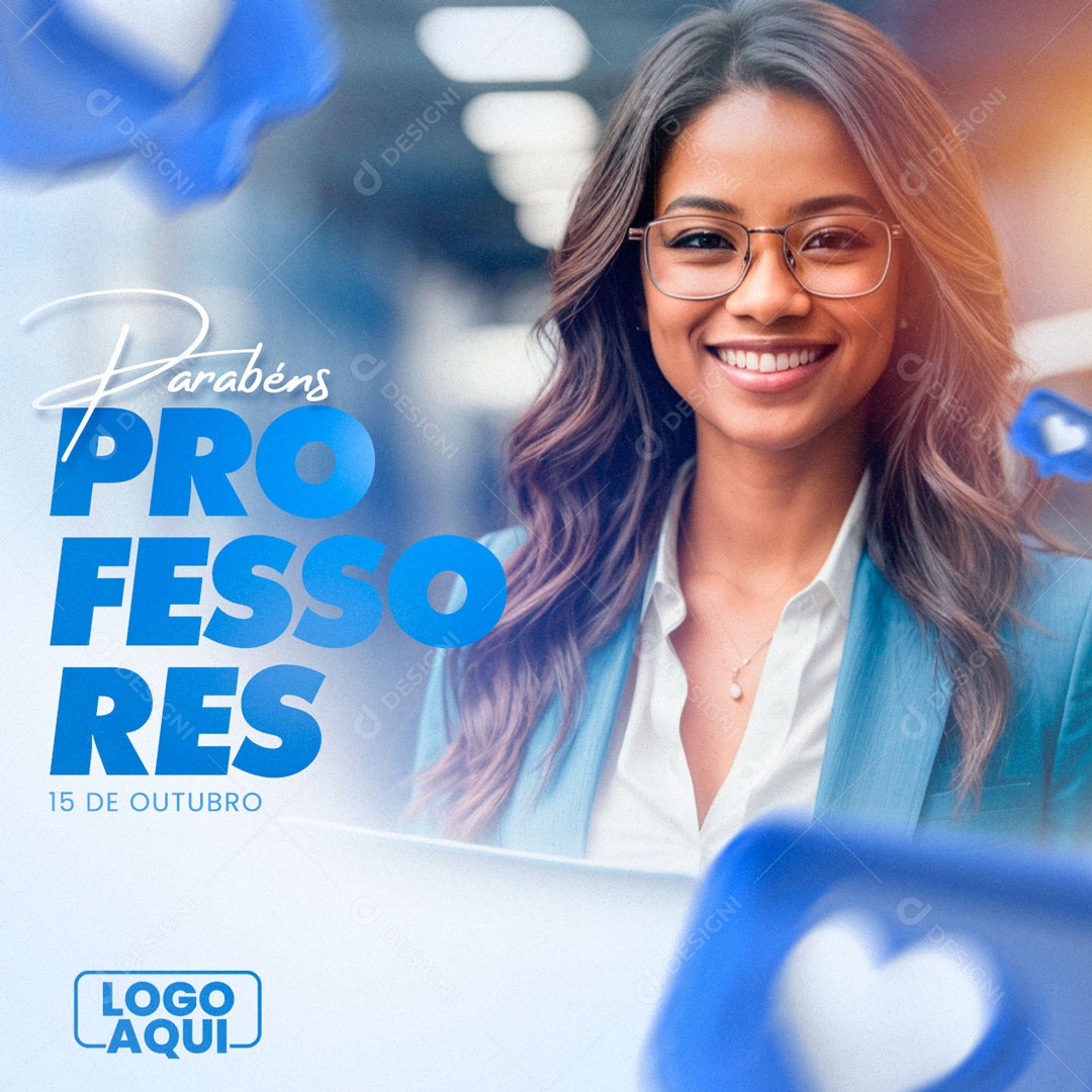 Social Media Dia Do Professor 15 de Outubro PSD Editável