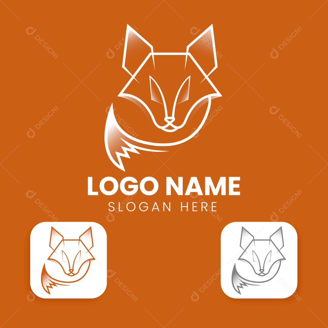 Modelo de Logotipo de Animal Ilustração Vetor EPS Editável