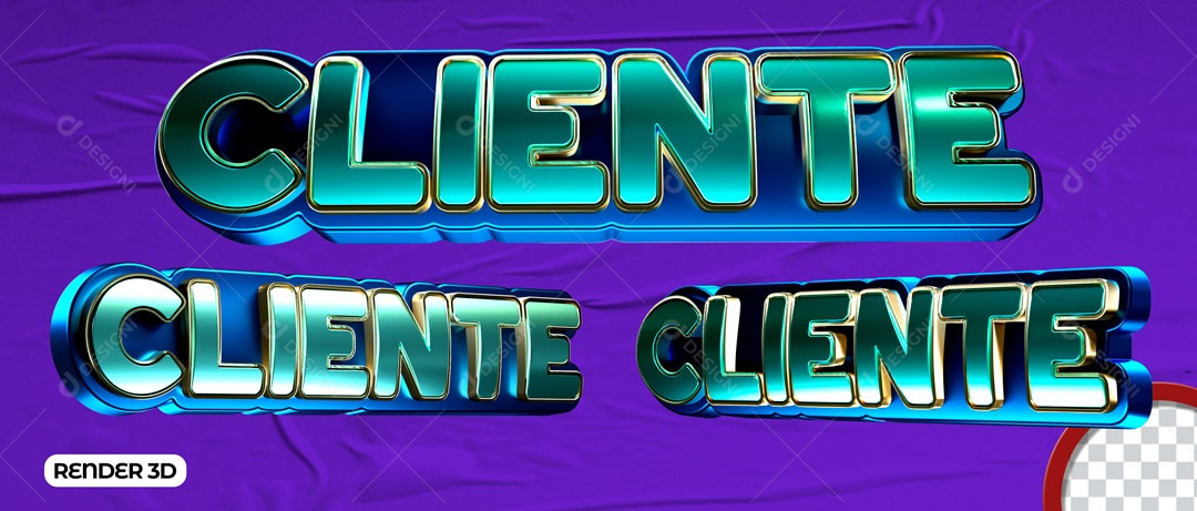 Selo 3D Cliente Para Composição PSD