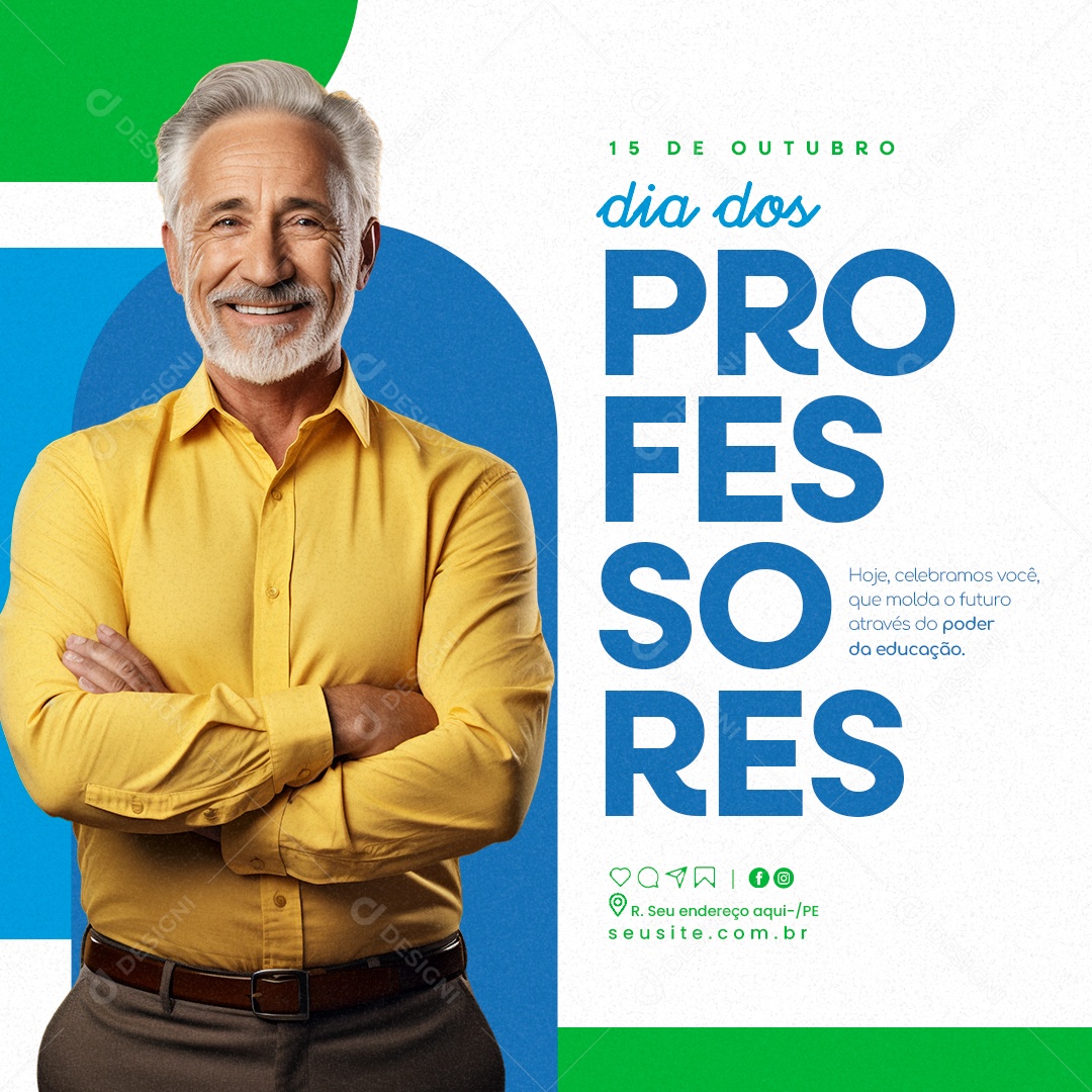 Dia Dos Professores 15 de Outubro Social Media PSD Editável