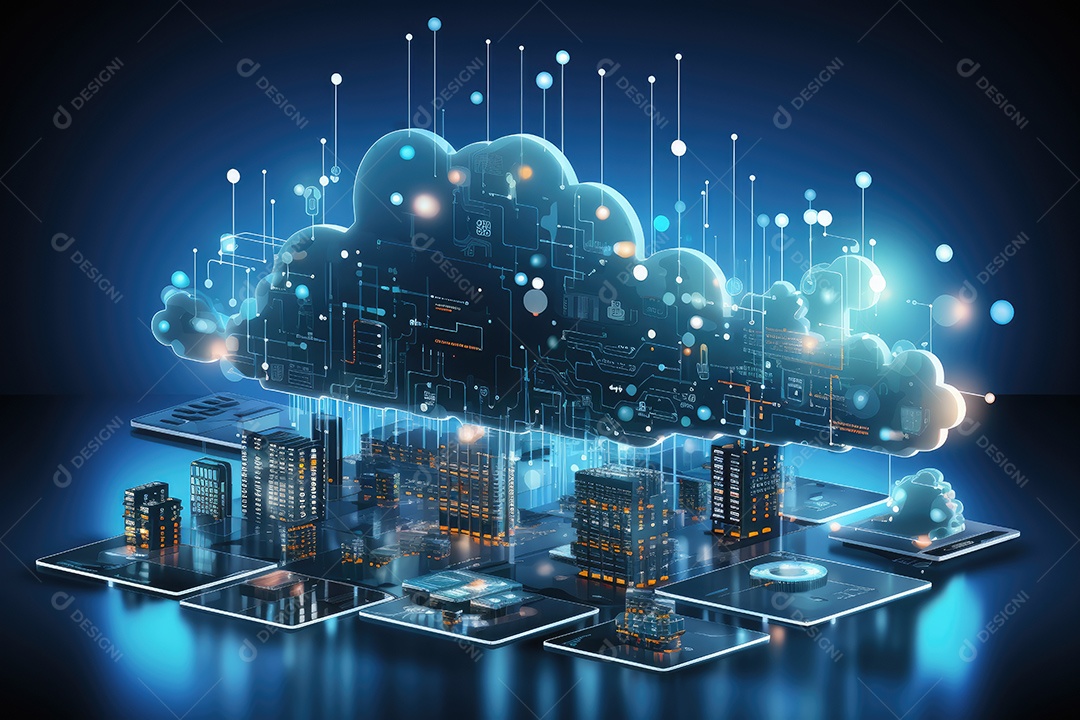 Processador de chipset de inteligência artificial em placa de circuito trabalhando em análise de dados aprendizado de máquina e conceito de tecnologia futurista IA generativa
