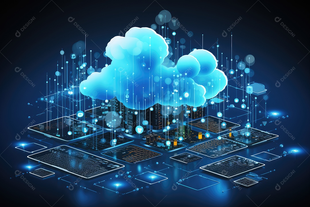 Processador de chipset de inteligência artificial em placa de circuito trabalhando em análise de dados aprendizado de máquina e conceito de tecnologia futurista IA generativa
