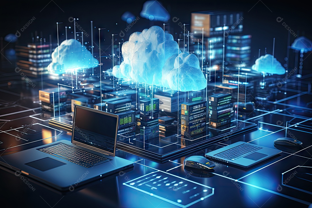 Processador de chipset de inteligência artificial em placa de circuito trabalhando em análise de dados aprendizado de máquina e conceito de tecnologia futurista IA generativa