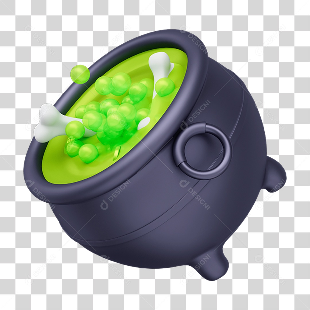 Caldeirão Halloween PNG Transparente