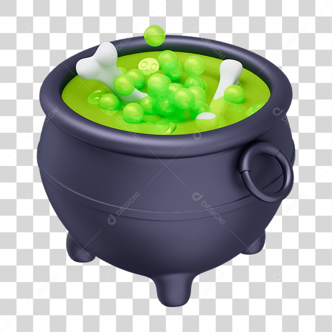 Caldeirão Halloween PNG Transparente