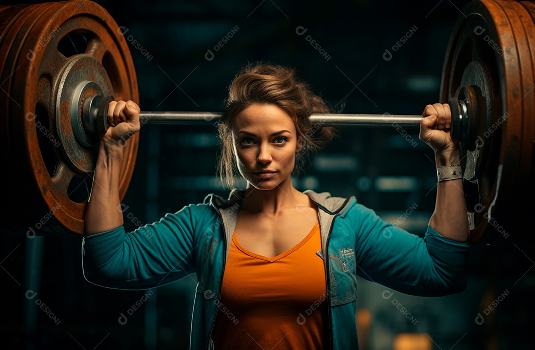 Foto de uma mulher personal trainer para composição de academia