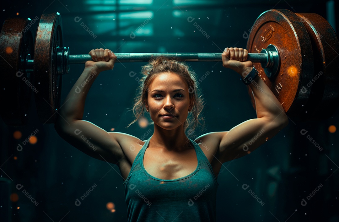 Foto de uma mulher personal trainer para composição de academia