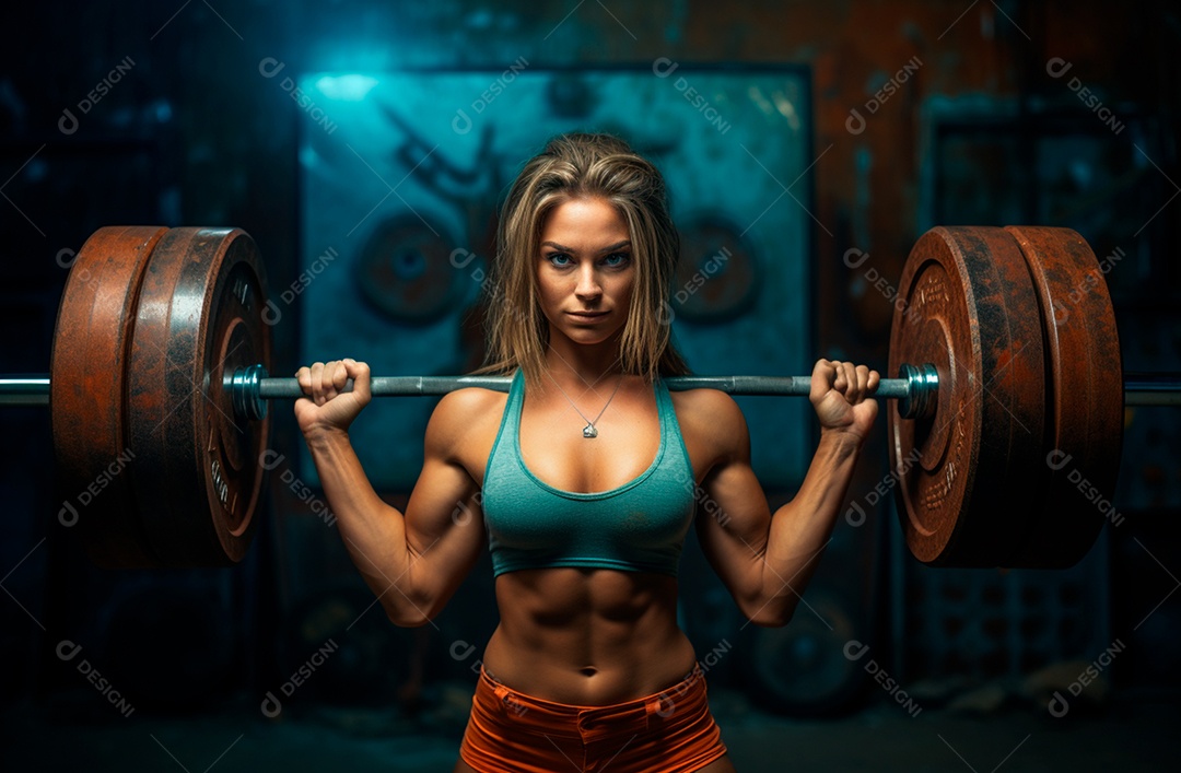 Foto de uma mulher personal trainer para composição de academia