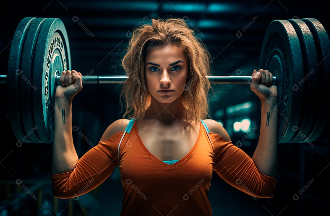 Foto de uma mulher personal trainer para composição de academia