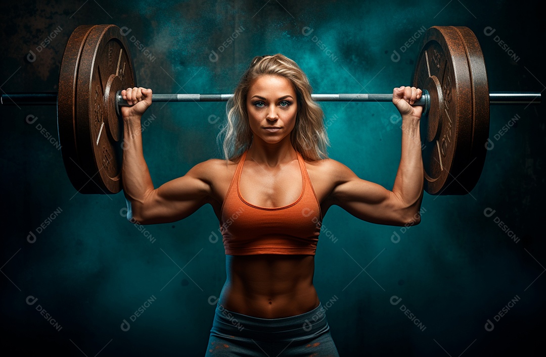 Foto de uma mulher personal trainer para composição de academia