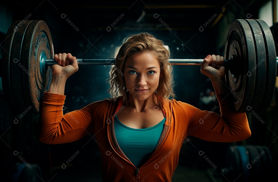 Foto de uma mulher personal trainer para composição de academia