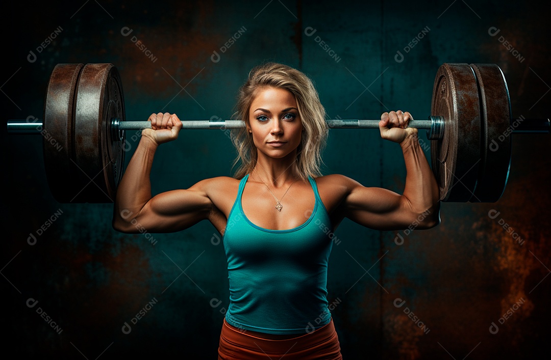 Foto de uma mulher personal trainer para composição de academia