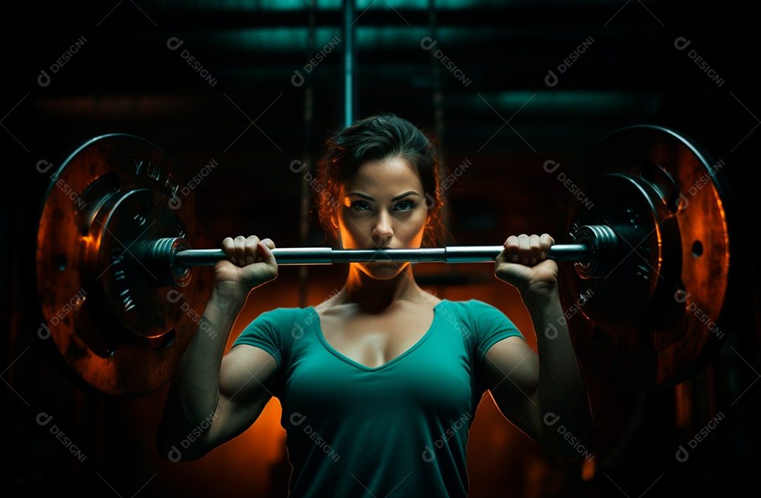 Foto de uma mulher personal trainer para composição de academia