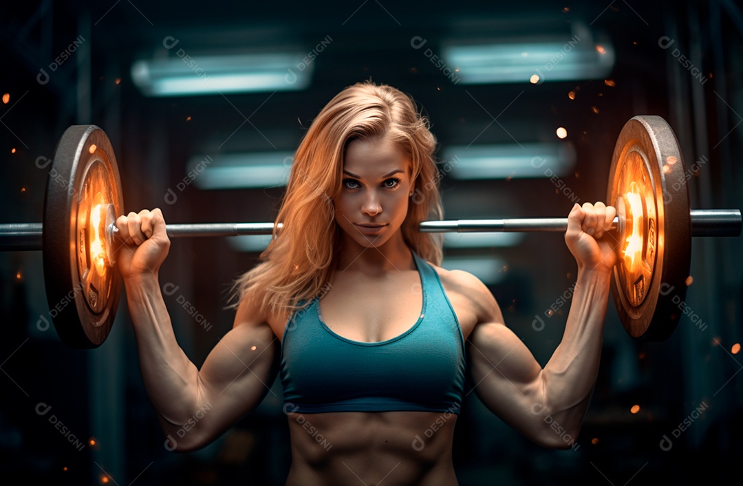 Foto de uma mulher personal trainer para composição de academia