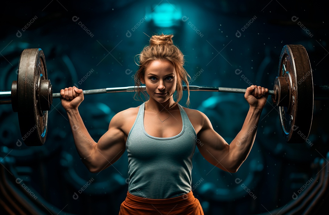 Foto de uma mulher personal trainer para composição de academia