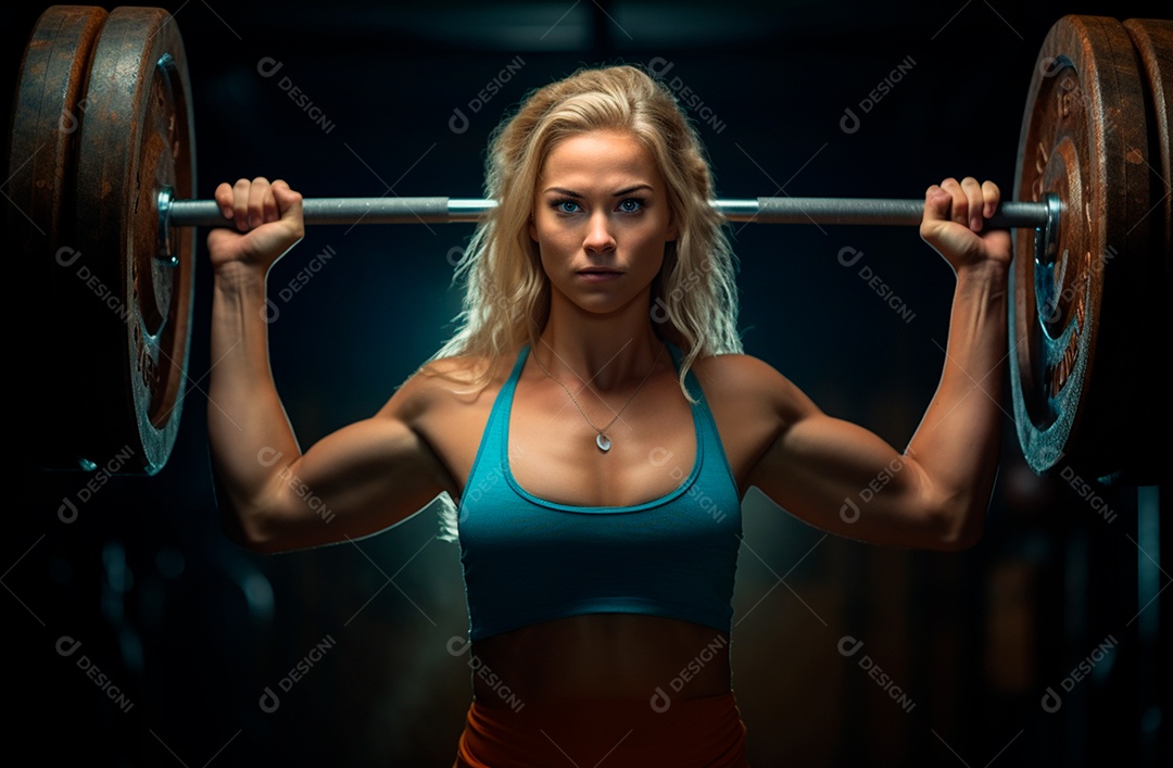 Foto de uma mulher personal trainer para composição de academia