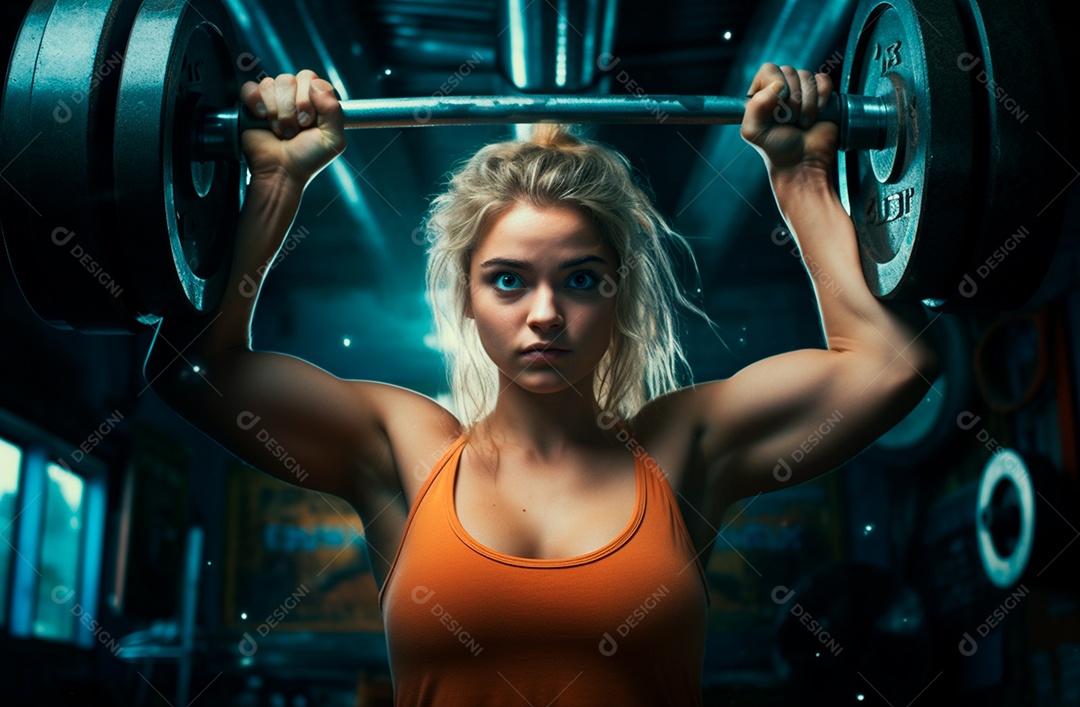 Foto de uma mulher personal trainer para composição de academia