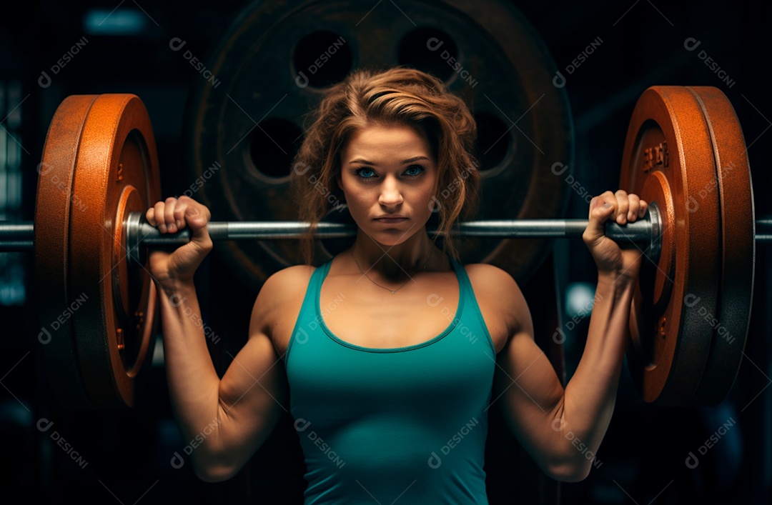 Foto de uma mulher personal trainer para composição de academia