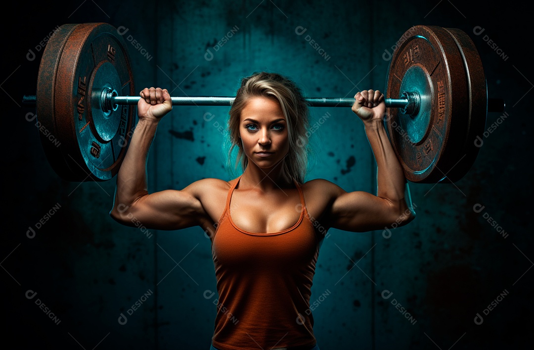 Foto de uma mulher personal trainer para composição de academia