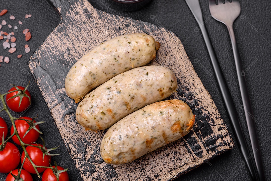 Salsichas proteína vegetal seitan sem carne soja trigo sabor clássico lanche vegetariano ou vegano pronto para comer na mesa lanche saudável