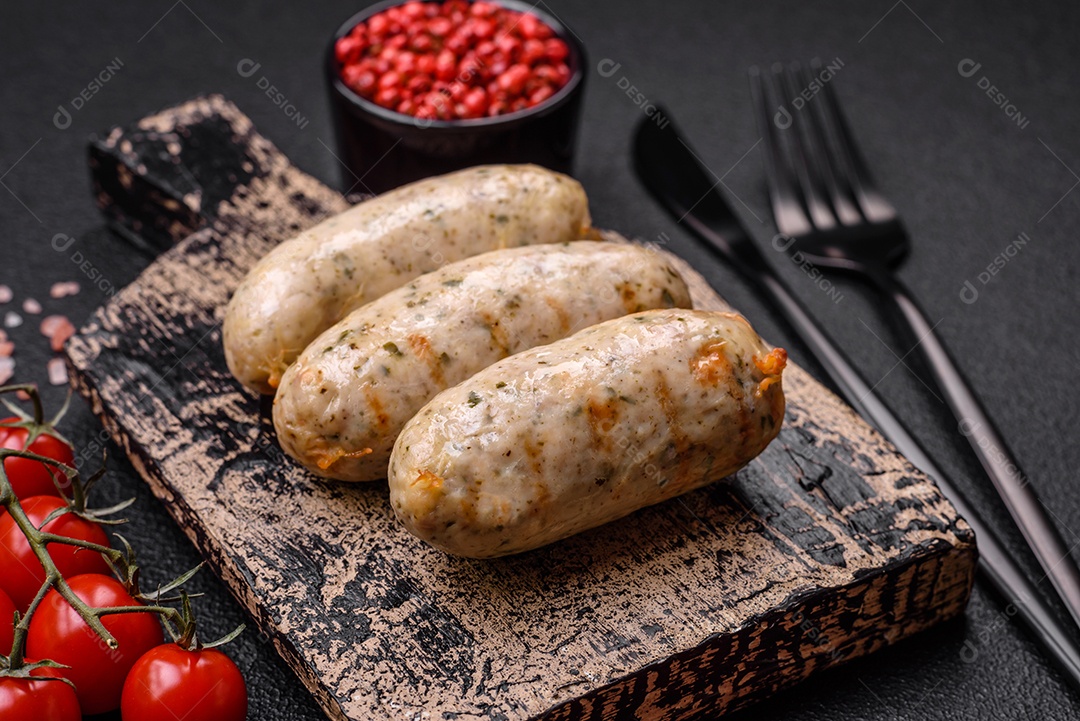 Salsichas proteína vegetal seitan sem carne soja trigo sabor clássico lanche vegetariano ou vegano pronto para comer na mesa lanche saudável